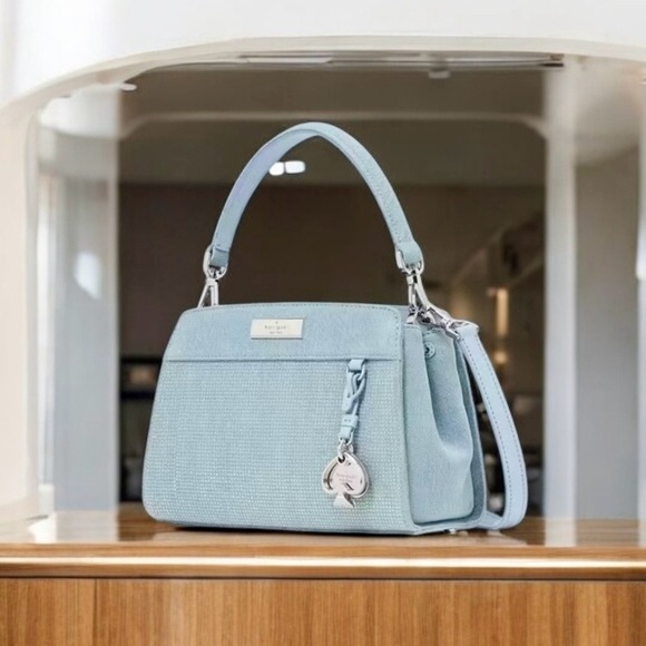 kate spade Handbags - Kate Spade Denim $409 Tag Studded Madison Top Handle Crossbody Satchel